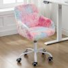 DUOMAY | Duomay Kids Desk Chair, Faux Fur Colorful Upholstered Computer Chair For Boys And Girls, Cute Study Swivel Height Adjustable Arm Chair For Child