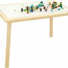 Beright | Beright Kids Table Actvity Table With 3 Baseplate White, Building Block Table With Double-Sided Tabletop, Indoor Sensory Table, Not With Storage Bin