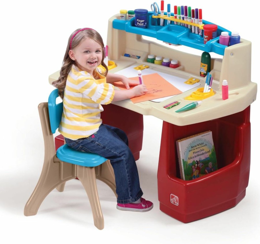 Step2 | Step2 Deluxe Art Master Kids Desk | Assembles In Min, Multi/None, Model Number: 702500