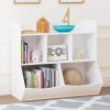 UTEX | Utex Toy Storage Organizer With Bookcase, Kid'S Multi Shelf Cubby For Books,Toys, Storage Organizer For Boys,Girls Play Room/Bedroom-White