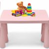 HONEY JOY | Honey Joy Kids Table And Chair Set, Plastic Children Activity Table And 2 Chairs For Art Craft, Easy-Clean Tabletop, 3-Piece Toddler Furniture Set For Daycare Playroom, Gift For Boys Girls(Pink)