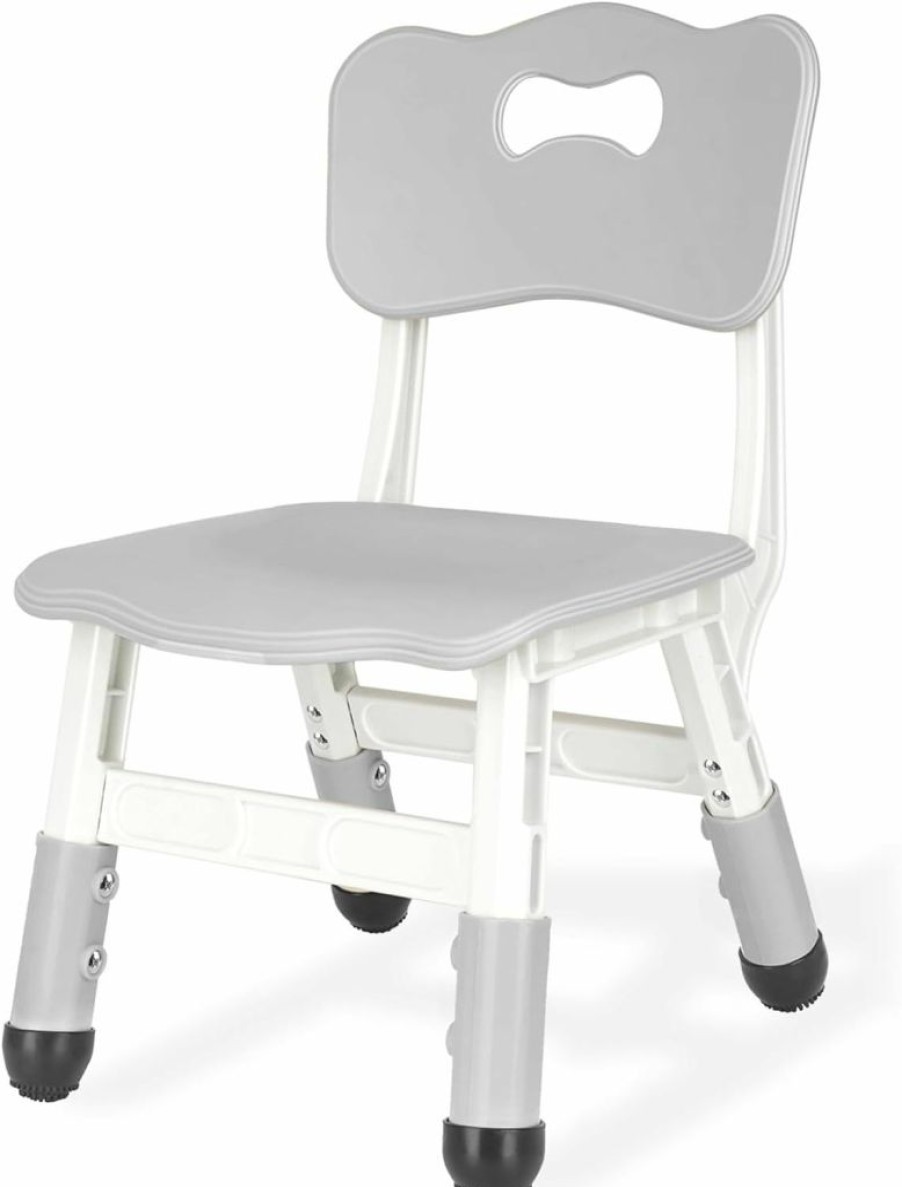 JIAOQIU | Jiaoqiu Kids Chair Height Adjustable Toddler Chair Max Load 220Lbs Plastic Indoor Outdoor Chair For Children Age 1-6 School Home Daycare Use Bluegrey