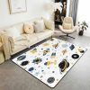 jejeloiu | Bookshelf Area Rug Area Rug 3X5 Library Books Printed Decorative Carpet Set For Kids Teens Adults Vintage Bookshelf Living Room Rugs Educational Indoor Floor Mat Room Decorations