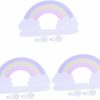 VOSAREA | Vosarea 3 Pcs Cloud Shelf Wall Hanging Display Shelf Cloud Shaped Bookshelf Cloud Wall Shelf Kids Book Shelf Cloud Floating Shelf Home Decor Nursery Decor Wooden Storage Rack Child Simple