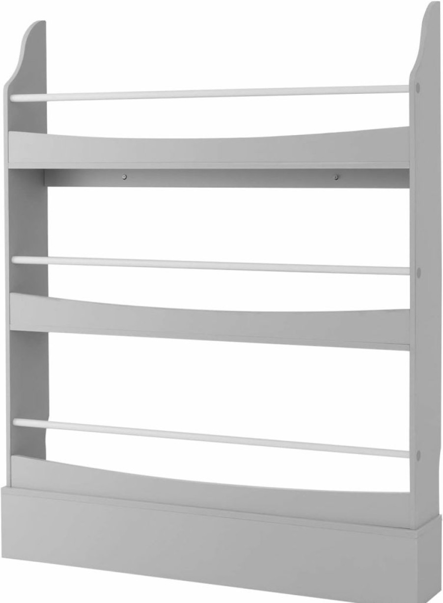 Tangkula | Tangkula Kids Bookshelf, Freestanding 4 Tier Bookcase For Books & Magazines & Newspapers, 2 Anti-Tipping Kits, Toys Storage Shelf In Kids Room Living Room Nursery Study (White, 4 Tier)