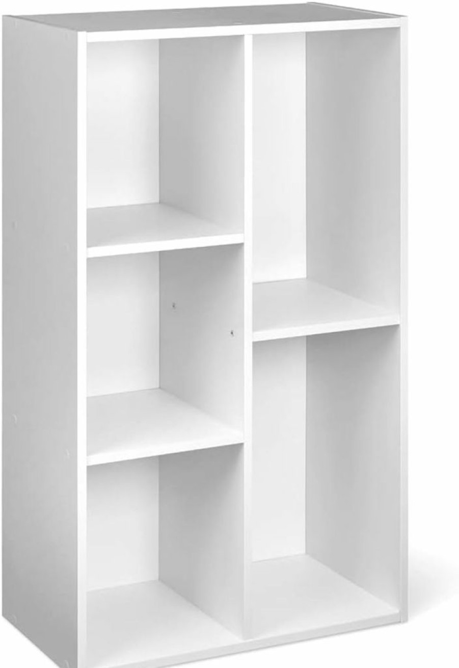 Amazon Basics | Amazon Basics 7 Cube Organizer Bookcase, Espresso, 9.3 X 19.5 X 41.7 In