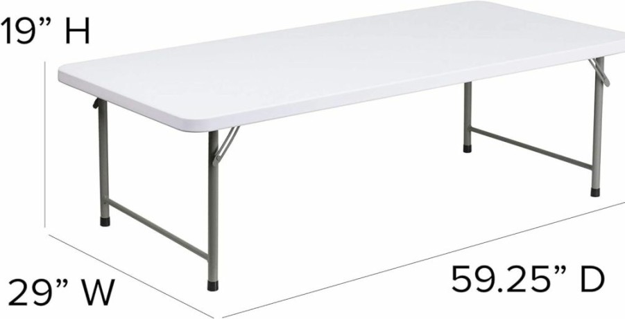 BizChair | Bizchair 4.93-Foot Kid'S Granite White Plastic Folding Activity Table - Play Table