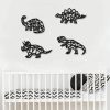 Zingoetrie | Dinosaur Wall Decor Dino Geometric Wooden Wall Art Nursery Room Decorations For Baby Boys Girls Toddlers Kids Bookshelf Bathroom Bedroom Classroom Bedroom Playroom Living Room Modern Minimalist Design