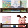 Amy Dceom | Amy Dceom Nursery Book Shelves Set Of 2, Wood Floating Book Shelves For Kids Room, Rustic Baby Nursery Shelf Decor For Bedroom, Living Room (White)