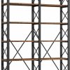 IRONCK | Ironck Bookshelf Double Wide 6-Tier 76" H, Open Large Bookcase, Industrial Style Shelves, Wood And Metal Bookshelves For Home Office, Easy Assembly