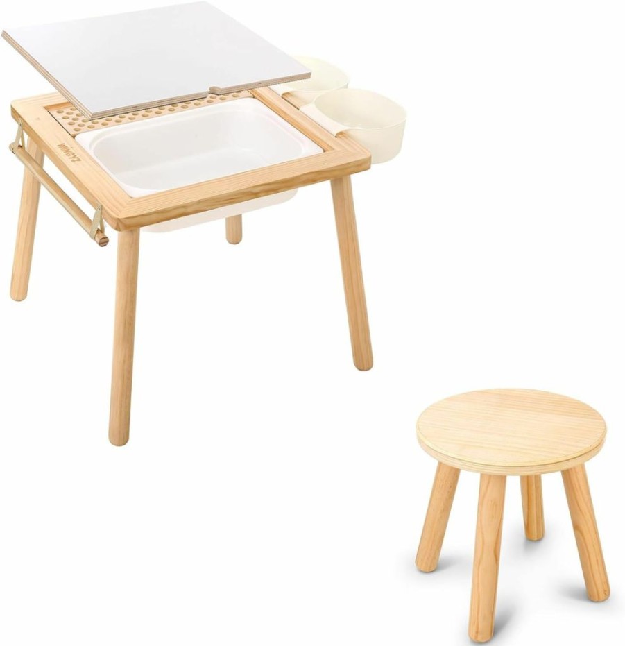 Wingyz | Wingyz Multi-Function Sensory Tables + Wooden Step Stools For Kids