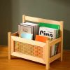 Leinuosen | Leinuosen Rattan Bookshelf Nursery Kids Book Shelf Organizer Floor Kids Room Book Storage Boho Nursery Rattan For Bookcase Bedroom Kids Room Entryway Living Room Waiting Room Bedroom