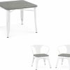 Delta Children | Delta Children Bistro Kids Play Table + Bistro 2-Piece Chair Set (Bundle), Aqua Metal/Natural Birch