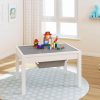 UTEX KIDS | Utex 2-In-1 Kid Activity Table With Storage For Older Kids, Large Play Table For Kids,Boys,Girls, White