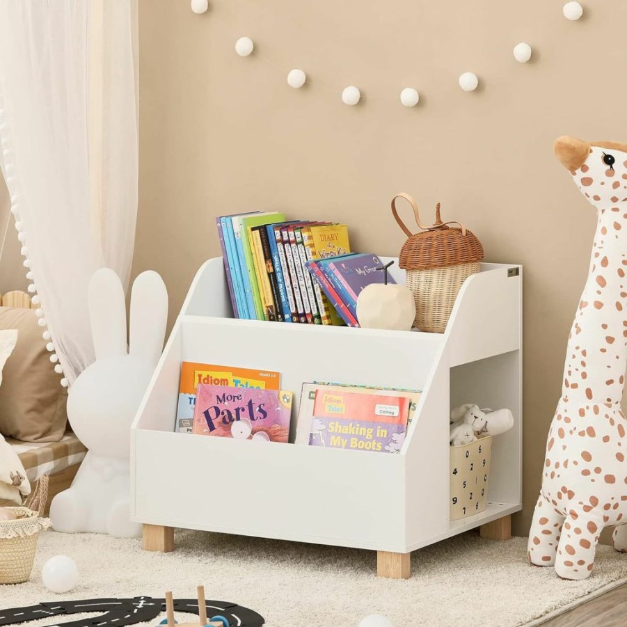 Haotian | Haotian Kmb55-W, Children Kids Bookcase Book Shelf Toy Shelf Storage Display Shelf With 8 Storage Compartments, Bookshelf Storage Display Rack Organizer Holder