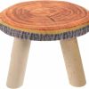 Homoyoyo | Homoyoyo Wooden Step Stool Solid Wood Stool Round Low Stool Cute Sofa Stool Ch-Ildrens Chair Cartoon Tree Stump Shape Small Stool Wood Coffee Table Stool For Kids And Adult