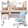 FCD | Fcd Wood Adjustable Height Kids Study Desk With Chair Drafting Table Computer Station Built-In Bookshelf Hutch Multi Function (Pink, Wood Of Fir)