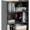 Giantex | Giantex 3-Cube Bookcase Black - 3-Tier Modern White Open Bookshelf With Adjustable Shelves, Anti-Tipping Device, Small Wood Cube Storage Organizer For Kid'S Room, Living Room, Bedroom