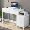 Tribesigns | Tribesigns Computer Desk With 5 Drawers, Home Office Desks With Reversible Drawer Cabinet Printer Stand, Industrial Pc Desk With Storage, Rustic Study Writing Table Workstation For Small Spaces