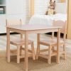 TOOKYLAND | Tookyland Wood Kids Table And Chairs Set,Natural,Sturdy,Doesn'T Wobble,Light Color Children'S Furniture,Easy To Match