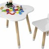 GGVRH | Ylyajy Wooden Child Desk Chair Set Child Desk Activity Table Study Desk Painting Book Gift Child Dinner Table/Baby Picnic Table