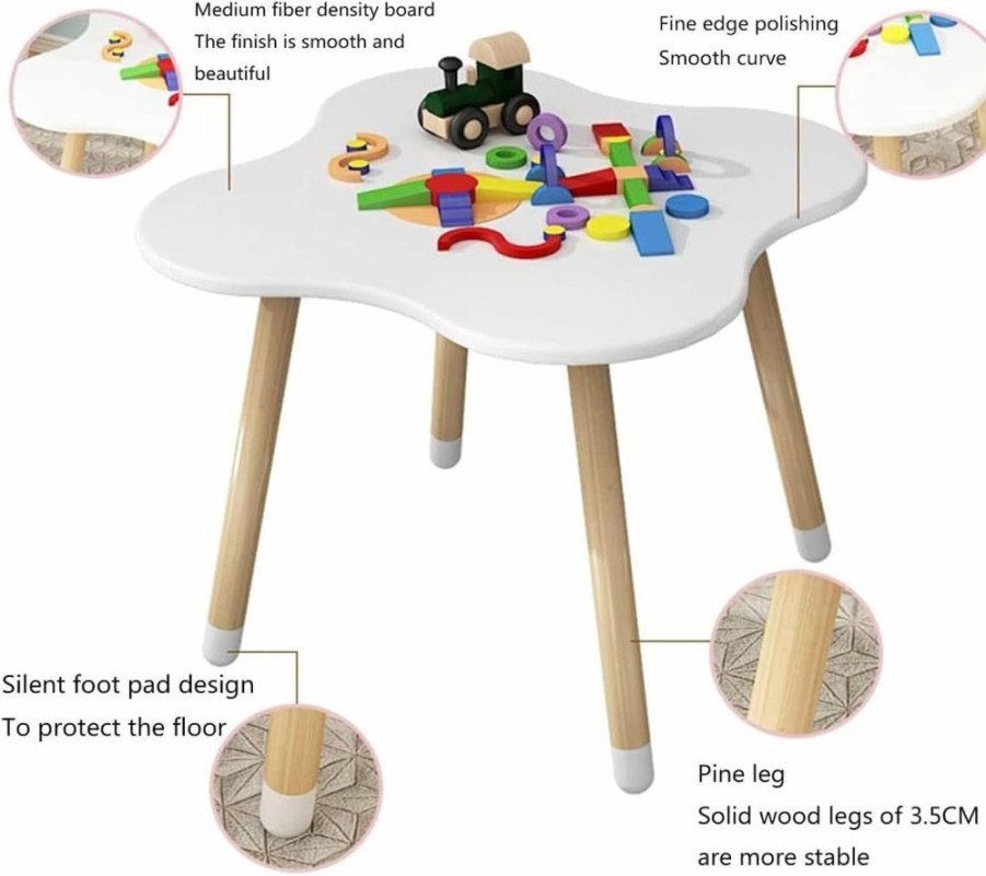 GGVRH | Ylyajy Wooden Child Desk Chair Set Child Desk Activity Table Study Desk Painting Book Gift Child Dinner Table/Baby Picnic Table