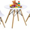 Costzon | Costzon Kids Table And Chair Set, Mid-Century Modern Style, White, Table & 2 Chairs