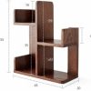 Harmoniza | Harmoniza Solid Wood Small Bookshelf Desk Desktop Storage Rack Simple Oak Rack Simple Bookshelf