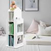 MYOYAY | Myoyay Rotating Bookshelf Kids 360 Rotating Children'S Bookshelf White 3 Tier Rotating Display Bookshelf Floor Simple Child Book Shelf For Home