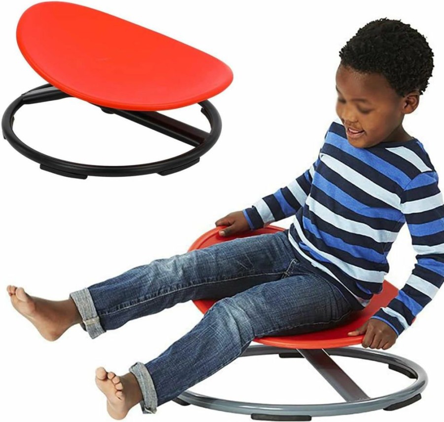 Yiuhhad | Yiuhhad Autism Kids Swivel Chair, Carousel Spin Sensory Chair,Training Body Coordination,Kids Spinning Chair Metal Base Non-Slip Small Desk Chair Sitting Comfortably