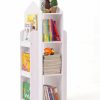 LEATOVOP | Leatovop Rotating Bookshelf 360 Display Revolving Bookcase Storage Rack For Kids&Adults Multi-Functional Spinning Bookshelf, 16.1" W X 38.6" H, White