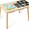 Purelax | Purelax 5 In 1 Children'S Sensory Table, Multifunction Toddler Play Sand Table Indoor Art Table Drawing Table For Kids, Toddler Sensory Table With 2 Storage Bin & Lid