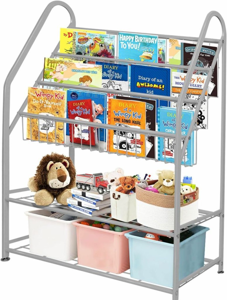 aboxoo | Aboxoo Kids Bookshelf Todder Freestanding For Children Room 18 Inches Small Toddler Bookcase Toy Organizer Play Black Stable Bookcase Bookstore Library Book Unit Storage For Small Place