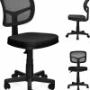 Giantex | Giantex Kids Desk Chair, Low-Back Mesh Computer Chair Armless Ergonomic Office Chair With Adjustable Height, Y-Shaped Support For Teens Kids, 360 Swivel Task Chair For Home Office School (Black)