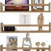 MBYD | Mbyd Floating Bookshelf Nursery Book Shelves16 Inch Handmade Solid Wood Wall Book Shelf Wall Shelf For Kitchen Spice Rack Or Bathroom Organizer