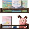 Amy Dceom | Amy Dceom Nursery Book Shelves Set Of 2, Wood Floating Book Shelves For Kids Room, Rustic Baby Nursery Shelf Decor For Bedroom, Living Room (Brown)