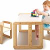 Wingyz | Wingyz Kids Table And Chair Set, 3 In 1 Wooden Activity Table For Toddlers Play Study Dining Drawing Arts Crafts, Multi-Purpose Montessori Childrens Table And Chair Set Gifts For Boys And Girls