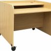 FixtureDisplays | Fixturedisplays 24"H Kids Computer Desk Wooden Single Computer Desk W/Adjustable Keyboard Shelf 18542-Maple