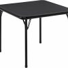 VECELO | Vecelo Folding Activity Table & 4 Padded Chairs Portable Desk & No Assembly Required, 3 Piece Set, Black