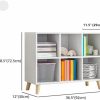 LAKIQ | Lakiq Cube Bookcase Wood Closet Storage Organizer Bookshelf For Study Room Bedroom Living Room Kids Room Toy Storage-White,24.4" L X 11.8" W X 28.5" H (4 Cube)