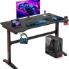 FDW | Fdw 47/55 Inch Computer Desk Gaming Desk Writing Desk Office Desk Student Pc Desk Extra Large Modern Ergonomic Racing Style Table Workstation For Adult Teens,Black (47 Inch)