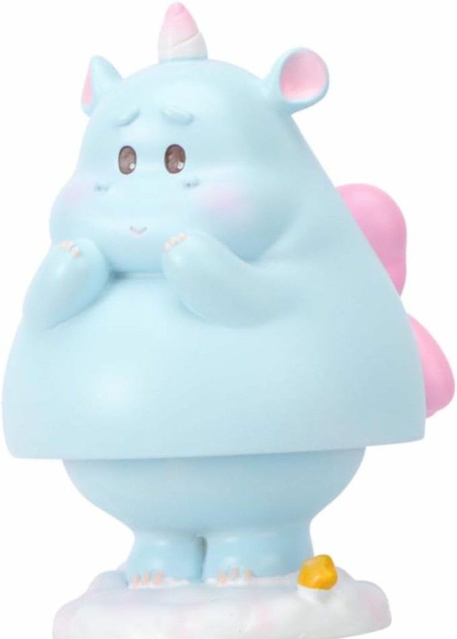 ABOOFAN | Aboofan Cartoon Hippo Bobblehead Doll Cartoon Hippo Ornament Shaking Head Doll Car Dashboard Decoration Office Decoration Bookshelf Decoration Spring Ornaments Statue Decorate Child Baby