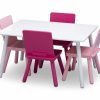 Delta Children | Delta Children Kids Table And Chair Set (4 Chairs Included), Grey/Blue