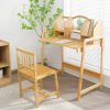 UNICOO | Unicoo - Bamboo Height Adjustable Kids Desk And Chair Set, Children Desk, Kids Study Table And Chair Set (Nature 01)