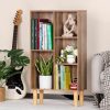 LEYAOYAO | 7 Cube Bookshelf 3-Tier Bookcase With Legs, Mint-Green Kids Book Shelf Cute Storage Organizer, Free Standing Open Toy Shelves Modern Bookshelves,Wood Display Bookcases For Bedroom,Living Room,Nursery