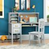 Guidecraft | Guidecraft Taiga Desk, Hutch And Chair - Gray: Kids Home And Classroom Furniture With Multiple Storage Shelf & Two Drawers