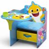 Delta Children | Baby Shark Chair Desk With Storage Bin - Ideal For Arts & Crafts, Snack Time, Homeschooling, Homework & More By Delta Children