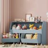 ZOPEND | Zopend Toy Storage And Organizer For Kid, Boys And Girls Muti-Functional Bookcase And Storage Bin With Moveable Drawers, Children Toddler Storage Carbinet For Playroom, Bedroom, Nursery Sky Blue