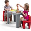 Step2 | Step2 Mighty My Size Kids Table And Chair Set, Playroom Toddler Activity Table, Arts And Crafts, Ages 2+ Years Old, Gray & Red