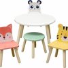 Svan | Kids Animal Table & Chair Set- Toddler Table W 3 Toddler Seats & Adult Stool For Arts, Activities- Adorably Themed Playroom Furniture, Dining Table Or Activity Center For Daycares Classroom Play Area